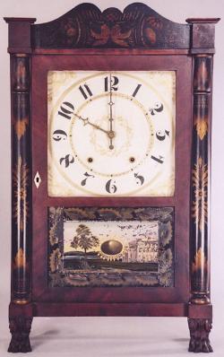 Seth Thomas of Plymouth, Connecticut. A transitional shelf clock.