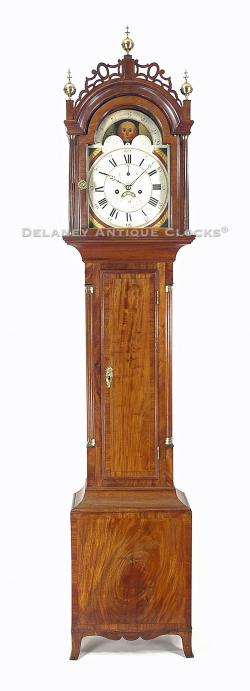 John Bailey Jr. of Hanover, Massachusetts. A colorful mahogany case tall clock. NN-3.