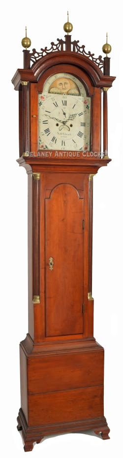 Nathaniel Edwards Jr., of Acton, Massachusetts. A cherry cased tall clock. GG-225.