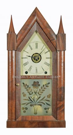 Brewster & Ingrahams of Bristol, Connecticut. U.S. 8-day Steeple Clock. Time, Strike, and Alarm. 222129.